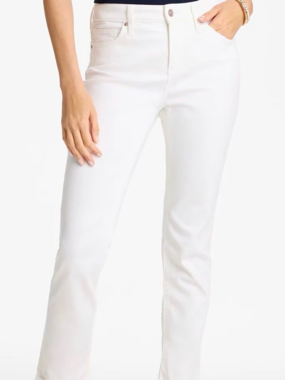 Chico's White straight leg Pants